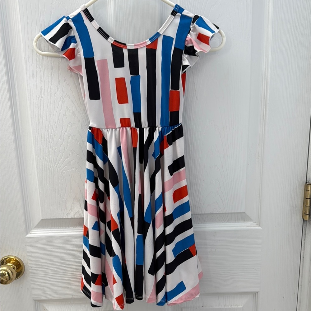 Dot Dot Smile Girls Dress Size 5/6 Colorful White Blue Black Red Pink